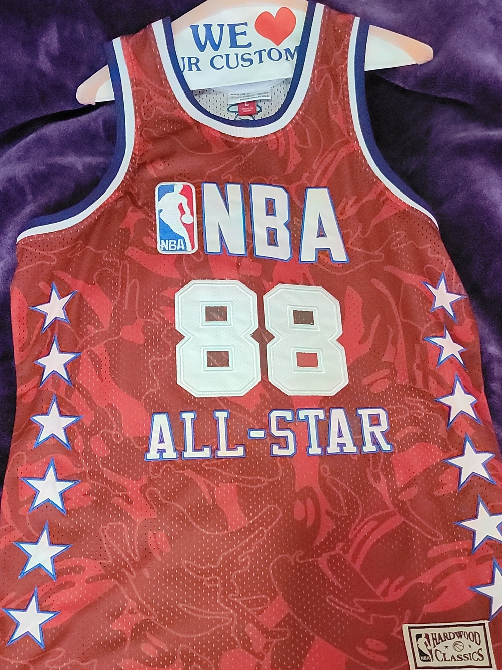 Mitchell & Ness Red NBA All-Star Jersey 88 (AAPE)